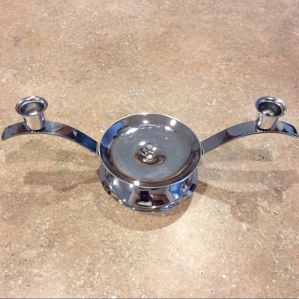 SILVERTONE WEDDING UNITY CANDLE HOLDER